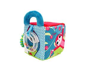 Ludi - Cubo de tela para Awakening de bebé 10 x 10 x 10 cm. Múltiples estimulación sensorial que attirent la curiosité. Diferentes Colores, diseños y Textures. développe la agilidad - 30038