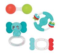 Ludi - Juego de 4 sonajeros - Juguete de despertar para bebé - Maracas, mordedor - a partir de 3 meses 30113 multicolor