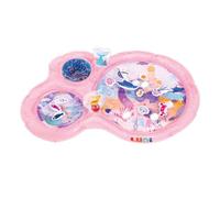 LUDI Manta de Agua con diseño de Sirena Grande para un Momento de relajación y Despertar, Bordes hinchables, Elementos flotantes, Incluye 5 Espejos, 2 Actividades de Sonido, Gel de Purpurina