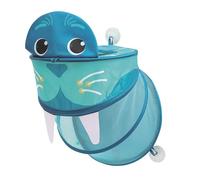 Ludi Morse - Red de baño para guardar los juguetes del baño, colorido y juguetón, práctico, grande y estable, 5 ventosas, se fija al azulejo o paredes de la bañera, 33 x 41 cm