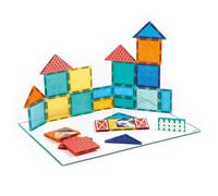 LUDI - Panel magnético - Juego de construcción - 2D y 3D - 27 Piezas magnéticas - Fácil manejo y Montaje - a Partir de 2 años