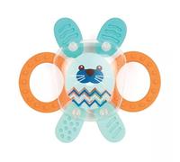 Ludi - Sonajero Conejo - Juegos de Despertar para Bebé - A partir de 3 meses Naranja/Azul/Transparente