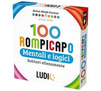 LUDIC - 100 Rompecabezas mentales y lógicos - Solitarios Allely | Con 100 tarjetas y 10 niveles de dificultad, desafíos individuales o en grupo, idea regalo inteligente, juegos mentales para todas las