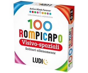 LUDIC - 100 Rompecabezas Visual-Espaciales - Solitarios Entrenadamente| 100 Desafíos de Observación de Dificultad Progresiva Para Hacer Solos o en Grupo, Juego de Lógica con Acertijos Visuales, Juegos