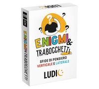 LUDIC - Acertijos y desbordamientos - Desafíos de pensamiento vertical y lateral - Juego de mesa para 1 o más jugadores, 10 años, un juego de cartas para toda la familia| IT60858