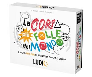 Ludic La Carrera Más Loca del Mundo El Juego de Tiempo Real de Preparación y Golpe Ojo IT59124 Juego De Sociedad para La Familia para 4-8 Jugadores Made In Italy