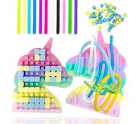 Ludihive Juguetes Sensoriales Autismo, Montessori Busy Board Unicornio macarrón, Tablero Sensorial de Actividades de Doble Cara, Tablero de Actividad Sensorial, para TDAH y Autismo Niños y Adultos