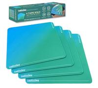 Ludisime - Juego de 4 alfombrillas de juego de cartas 33 x 33 cm - Compatibles juego de mesa, tarjeta de juego, dados, JDR, juego educativo. Mini playmat Solo antideslizante de 1 a 4 jugadores.