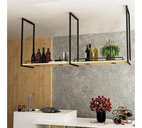 LUDIST Estante de Techo para botellero, Estante Colgante Americano para Plantas, Utilizado para exhibir Botellas de Vino, Plantas, estanterías, repisas de Techo con una Capacidad de Carga de 50-70