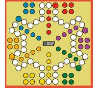 Ludo XXL - Lona gruesa - Jardín humano no te irrita - Lona para campo de juego, PVC 510 g/m², con ojales cada 50 cm, para eventos corporativos de cumpleaños, eventos escolares (6 jugadores, 200 x 200