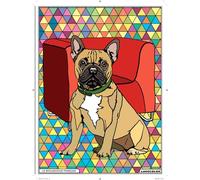 LudoColor - Cuadro de terciopelo para colorear (terciopelo, diseño de Bulldog Francés)