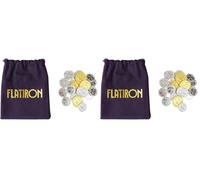 Ludonova | Flatiron Monedas Deluxe | Componente Deluxe para Flatiron, Monedas metálicas Que sustituyen a Las del Juego (Paquete de 2)