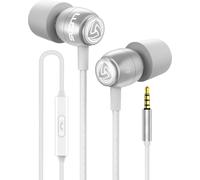 Ludos Clamor Auriculares In Ear con Cable y Microfono, 5 Años de Garantía, Cascos Espuma de Memoria, Cable Reforzado, Graves, Earphones para para iPhone, iPad, Samsung, Mi, Xiaomi, Huawei, Gaming