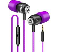 Ludos Clamor Auriculares In Ear con Cable y Microfono, 5 Años de Garantía, Cascos Espuma de Memoria, Cable Reforzado, Graves, Earphones para para iPhone, iPad, Samsung, Mi, Xiaomi, Huawei, Gaming