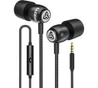 Ludos Clamor Auriculares In Ear con Cable y Microfono, 5 Años de Garantía, Cascos Espuma de Memoria, Cable Reforzado, Graves, Earphones para para iPhone, iPad, Samsung, Mi, Xiaomi, Huawei, Gaming