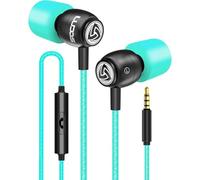 Ludos Clamor Auriculares In Ear con Cable y Microfono, 5 Años de Garantía, Cascos Espuma de Memoria, Cable Reforzado, Graves, Earphones para para iPhone, iPad, Samsung, Mi, Xiaomi, Huawei, Gaming