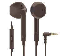 Ludos FEROX Auriculares In Ear con Cable y Microfono, 5 Años de Garantía, Auricular con Jack, Cascos Musica con Graves Potentes, para iPhone, iPad, Samsung, Xiaomi, Gaming, Móvil, MP3 - Marrón