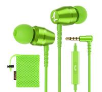 Ludos OMNITONE Auriculares In Ear con Cable y Microfono, 5 Años de Garantía, Auricular con Jack, Cascos Musica con Graves Potentes, para iPhone, iPad, Samsung, Xiaomi, Huawei, Gaming, Móvil - Verde