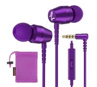 Ludos OMNITONE Auriculares In Ear con Cable y Microfono, 5 Años de Garantía, Auricular con Jack, Cascos Musica con Graves Potentes, para iPhone, iPad, Samsung, Xiaomi, Huawei, Gaming, Móvil - Violeta