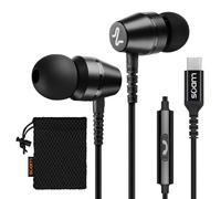 Ludos OMNITONE Auriculares USB C, Garantía 5 años, Auriculares Tipo C | Con Micrófono y Cable para iPhone 18 Duo 17 16 15 Pro Max Plus Air iPad Pro Air, Samsung Galaxy S24 S23 Ultra S22 A55 A54