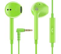 Ludos Zenith Auriculares In Ear con Cable y Microfono, 2 Años de Garantía, Auricular con Jack, Cascos Musica con Graves Potentes, para iPhone, iPad, Samsung, Xiaomi, Huawei, Gaming - Verde