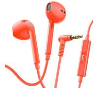 Ludos Zenith Auriculares In Ear con Cable y Microfono, 2 Años de Garantía, Auricular con Jack, Cascos Musica con Graves Potentes, para iPhone, iPad, Samsung, Xiaomi, Huawei, Gaming - Coral