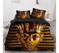 LUDVIK 135X200 Cm Funda Nordica 3D Egipto Funda Nordica 200X135 Microfibra Funda Nordica 90 Secado Rápido Y Sin Planchado + 2 Fundas De Almohada 40X75Cm