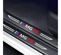 LUDVIK 4 Piezas Fibra Carbono Protector umbral Puerta Coche Pegatina,para MG ZS Car Antideslizante Anti-rasguños fricción Accesorios de Peinado