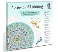 Ludwig Bähr Ursus 43520005F-Diamond Painting Mandala 5, Set de Manualidades con Lienzo y Piedras en Tonos Azul Claro, Topo y Blanco, Acrílico, Multicolor, One Size