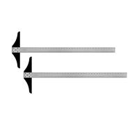 Ludwig Precision Escuadra en T para enmarcar y dibujar arte, plata, paquete de 2 (36 pulgadas)