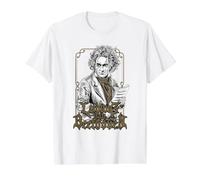 Ludwig Van Beethoven Camiseta gráfica económica, Hombre, Blanco, L