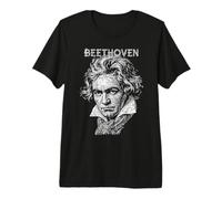 Ludwig Van Beethoven Divertido Compositor Notas Musicales Músico Camiseta Premium