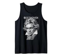 Ludwig Van Beethoven Divertido Compositor Notas Musicales Músico Camiseta sin Mangas
