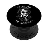 Ludwig Van Beethoven No Soy Viejo, Soy música clásica Divertida PopSockets PopGrip Adhesivo