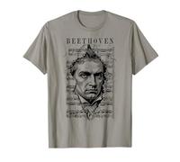 Ludwig Van Beethoven Partitura Clásica Retrato Vintage Camiseta