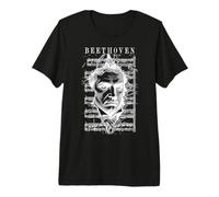 Ludwig Van Beethoven Partitura Clásica Retrato Vintage Camiseta Premium