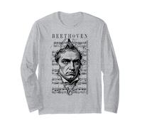 Ludwig Van Beethoven Partitura Clásica Retrato Vintage Manga Larga