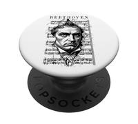Ludwig Van Beethoven Partitura Clásica Retrato Vintage PopSockets PopGrip Adhesivo