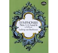 Ludwig van beethoven : symphonies nos. 1, 2, 3 and 4 - orchestre - partition (Dover Orchestral Music Scores)