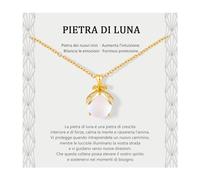 Lueaurra - Collar de regalo para mujer, diseño de piedra lunar, ideas originales de regalo para adolescente, regalo de Navidad para mujer, collar de regalo de cumpleaños para hija, mamá, hermana y, No