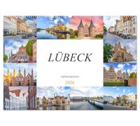 Lübeck Impressionen (Wandkalender 2026 DIN A2 quer), CALVENDO Monatskalender: Entdecke Lübeck, eine Reise durch die Stadt der sieben Türme
