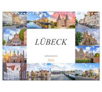 Lübeck Impressionen (Wandkalender 2026 DIN A4 quer), CALVENDO Monatskalender: Entdecke Lübeck, eine Reise durch die Stadt der sieben Türme