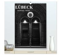 Lübeck schwarz-weiß (hochwertiger Premium Wandkalender 2026 DIN A2 hoch), Kunstdruck in Hochglanz: Lassen Sie sich von Lübeck verzaubern, in schwarz-weiß.