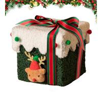 Lueear Cajas de dulces de Navidad, contenedor vacío para aperitivos, cajas de golosinas de Navidad, para tarjetas de chocolate y pan de jengibre, familiares, amigos, decoración del hogar y fiesta