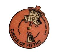 Lueear Circles Of Fifths Wheel - Herramienta de melodía de madera, accesorios de afinación de música para principiantes, adolescentes, profesionales, usuarios jóvenes, piano, compositores, amigos