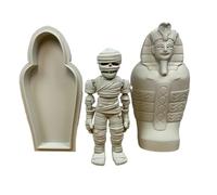 Lueear Decoración egipcia antigua, decoración de momia Egipto, estatua con articulaciones móviles, escultura de impresión 3D, sarcófago, exhibición coleccionable para escritorios, escaparates