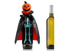 Lueear Funda para botella de vino, cubierta de festival para botellas de vino, contenedor de champán de Halloween, accesorios de decoración para mesa, coleccionistas, entusiastas de la degustación