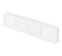 Lüftungsgitter Farbe weiß Tür Türluftgitter T15 Türgitter doppelseitig blickdicht Kunststoffgitter 440 x 120 mm Bad Küche zum Nachrüsten