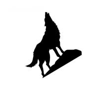 LUEVYM Pegatinas De Coche Lobo Aullido Ventana Calcomanías Vinilo Animal Impermeable(Black,1pcs)