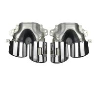 LUEVYM Pieza De Coche Silenciador De Escape Cuádruple con Punta De Boquilla Negra, para Benz W177 W118 A35 CLA35 GLA35 GLB35 1 Par(Silver)